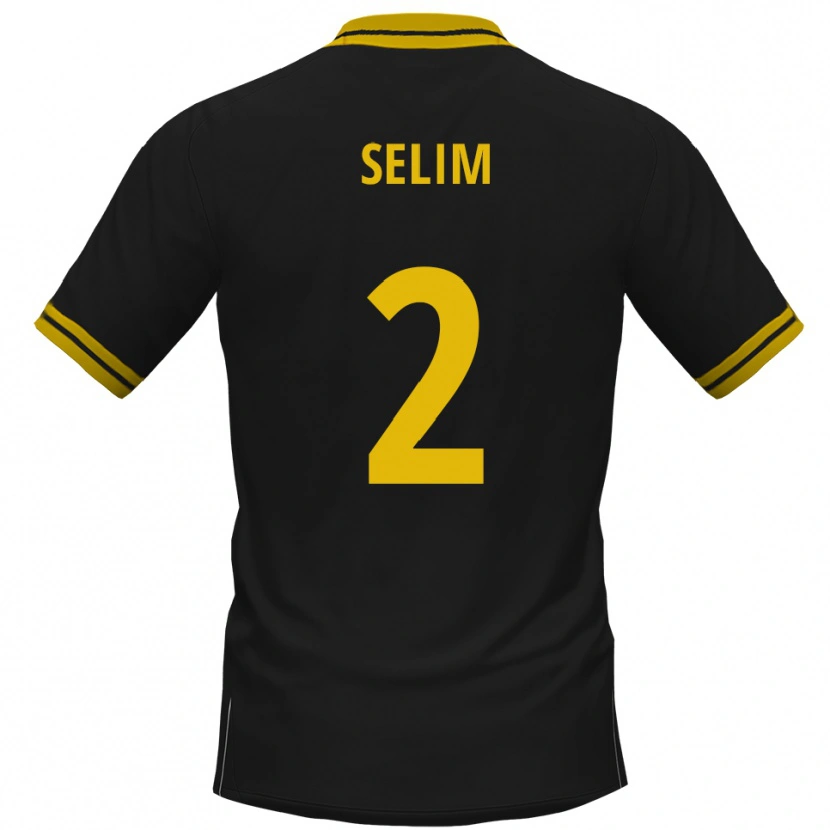 Danxen Herren Yahia Selim #2 Schwarz Gelb Auswärtstrikot Trikot 2025/26 T-Shirt Schweiz