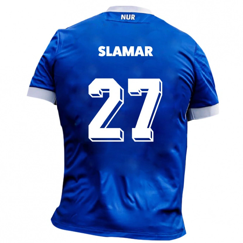 Danxen Herren Dennis Slamar #27 Blau Weiß Auswärtstrikot Trikot 2025/26 T-Shirt Schweiz