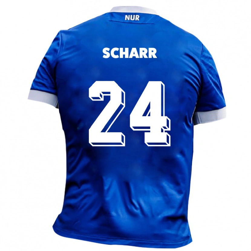 Danxen Herren Janne Scharr #24 Blau Weiß Auswärtstrikot Trikot 2025/26 T-Shirt Schweiz