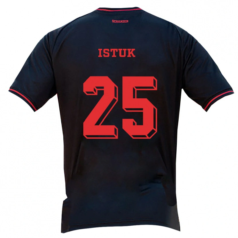 Danxen Herren Petar Istuk #25 Schwarz Rot Weiß Auswärtstrikot Trikot 2025/26 T-Shirt Schweiz