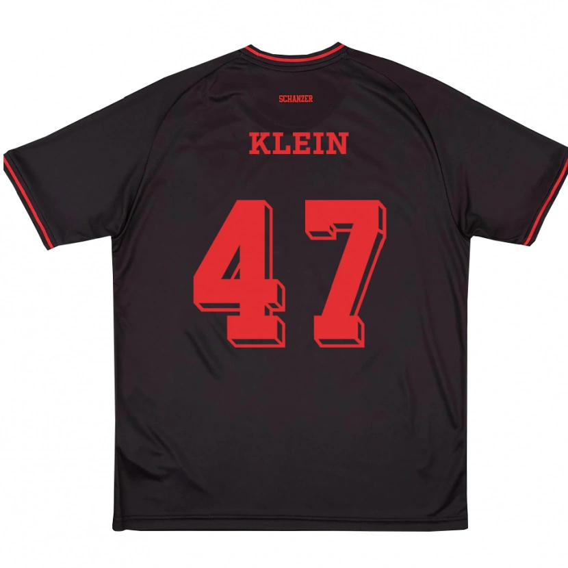 Danxen Herren David Klein #47 Schwarz Rot Weiß Auswärtstrikot Trikot 2025/26 T-Shirt Schweiz