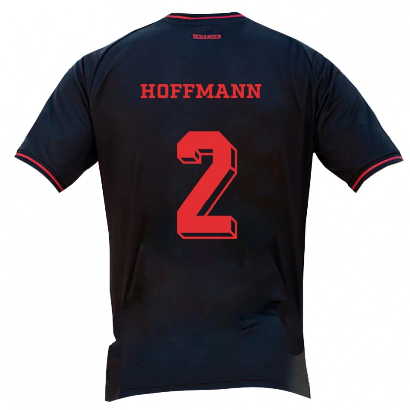 Danxen Herren Tim Hoffmann #2 Schwarz Rot Weiß Auswärtstrikot Trikot 2025/26 T-Shirt Schweiz