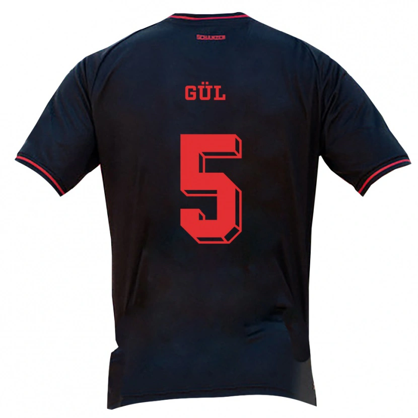 Danxen Herren Emre Gül #5 Schwarz Rot Weiß Auswärtstrikot Trikot 2025/26 T-Shirt Schweiz