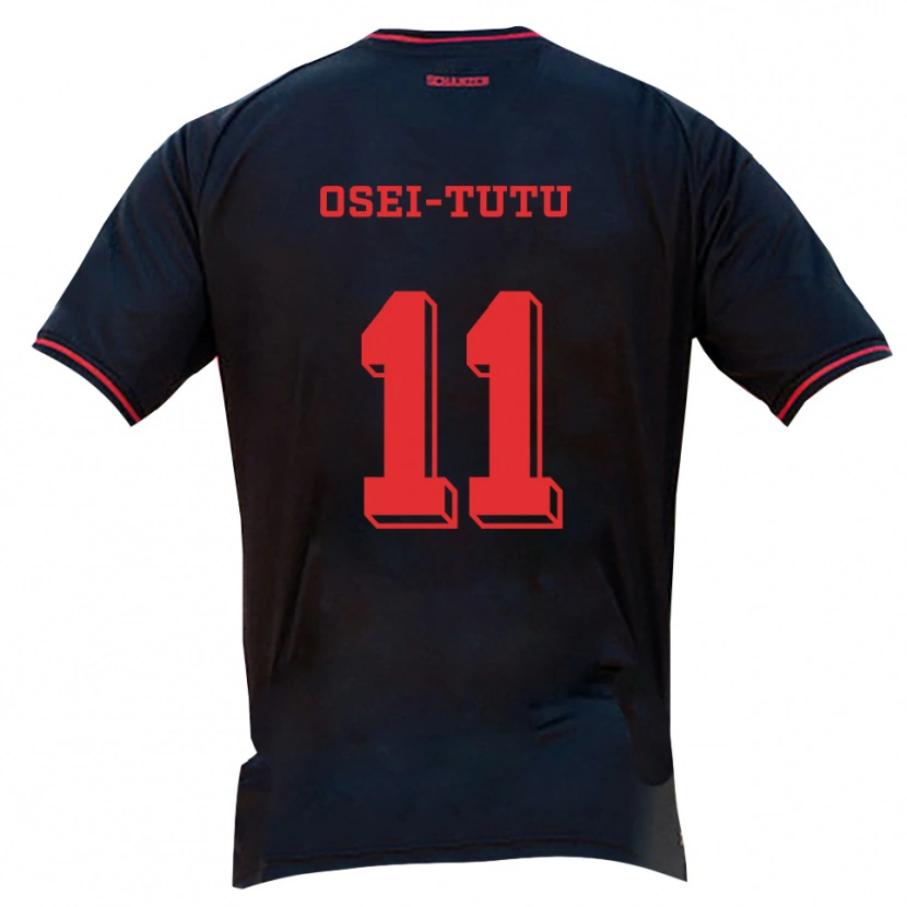 Danxen Herren Jason Osei-Tutu #11 Schwarz Rot Weiß Auswärtstrikot Trikot 2025/26 T-Shirt Schweiz