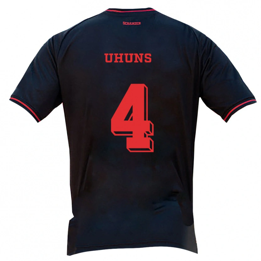 Danxen Herren Iwinosa Uhuns #4 Schwarz Rot Weiß Auswärtstrikot Trikot 2025/26 T-Shirt Schweiz