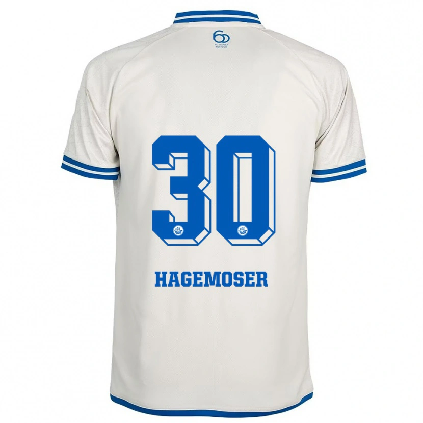 Danxen Herren Max Hagemoser #30 Weiß Blau Auswärtstrikot Trikot 2025/26 T-Shirt Schweiz
