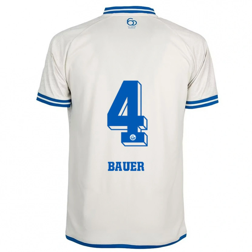Danxen Herren Richard Bauer #4 Weiß Blau Auswärtstrikot Trikot 2025/26 T-Shirt Schweiz