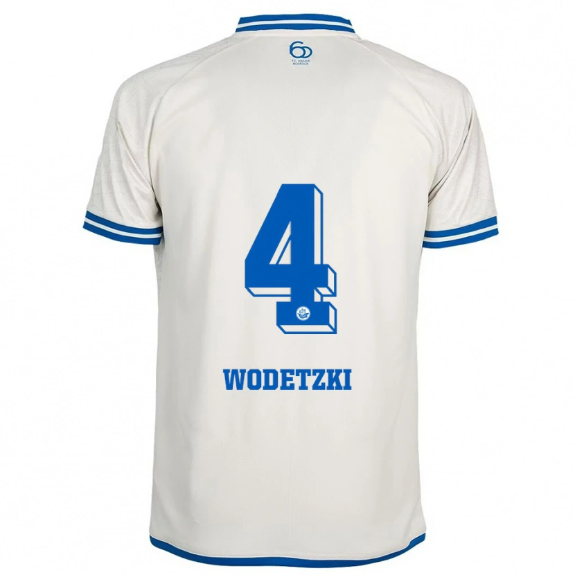 Danxen Herren Oskar Wodetzki #4 Weiß Blau Auswärtstrikot Trikot 2025/26 T-Shirt Schweiz