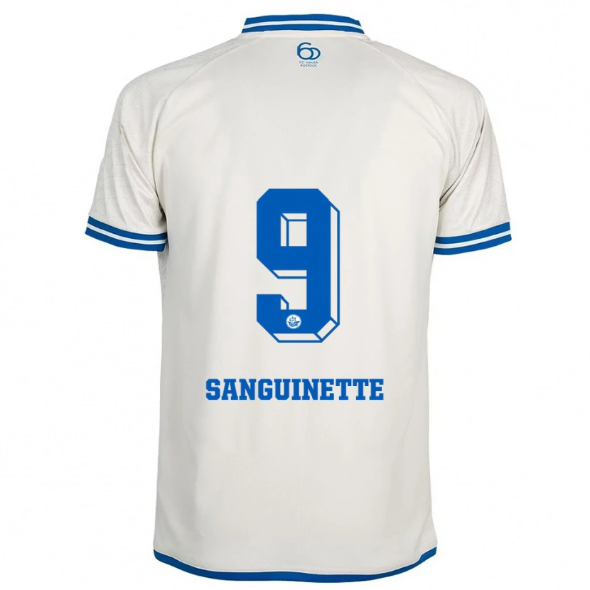 Danxen Herren Pierre Sanguinette #9 Weiß Blau Auswärtstrikot Trikot 2025/26 T-Shirt Schweiz