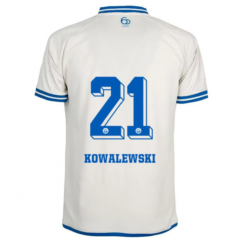 Danxen Herren Oskar Kowalewski #21 Weiß Blau Auswärtstrikot Trikot 2025/26 T-Shirt Schweiz