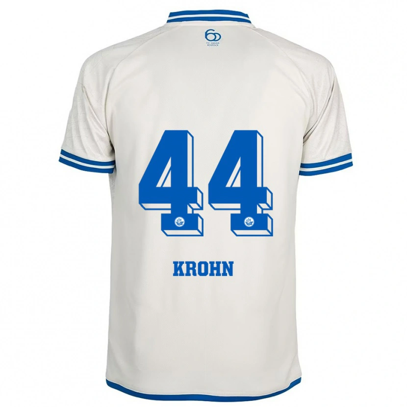 Danxen Herren Tim Krohn #44 Weiß Blau Auswärtstrikot Trikot 2025/26 T-Shirt Schweiz