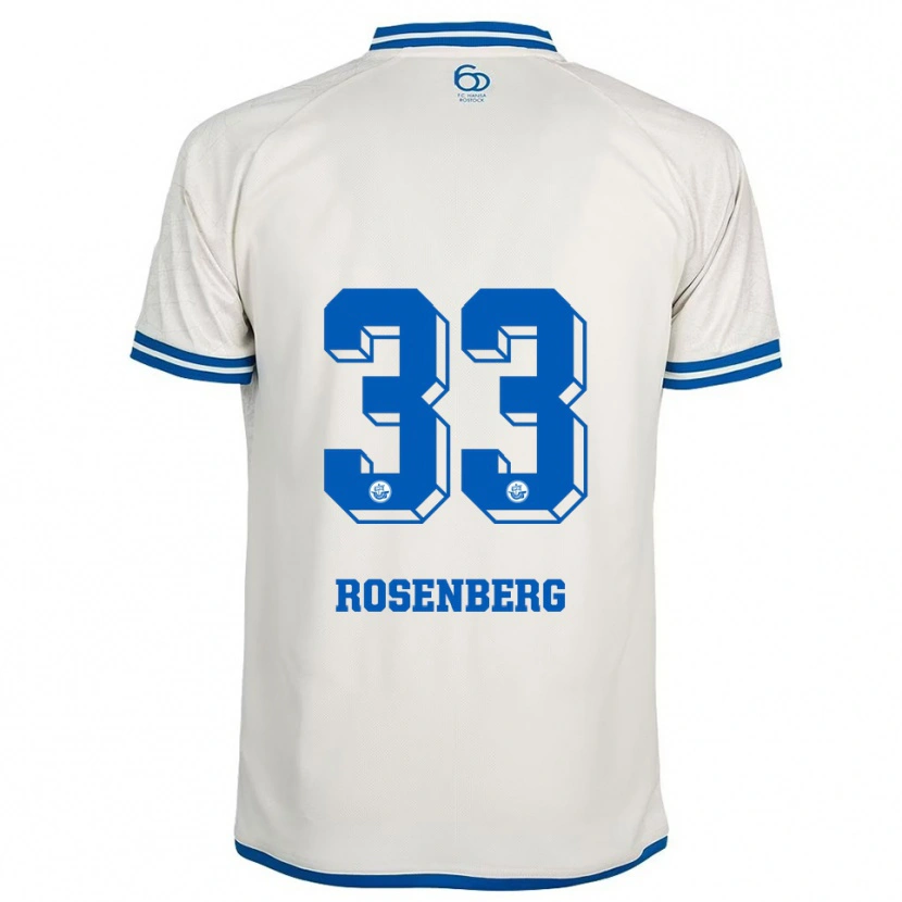 Danxen Herren Moritz Rosenberg #33 Weiß Blau Auswärtstrikot Trikot 2025/26 T-Shirt Schweiz