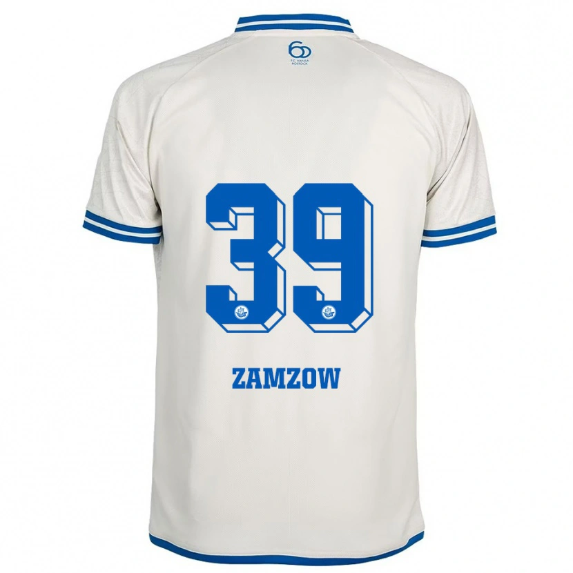 Danxen Herren Claas Zamzow #39 Weiß Blau Auswärtstrikot Trikot 2025/26 T-Shirt Schweiz