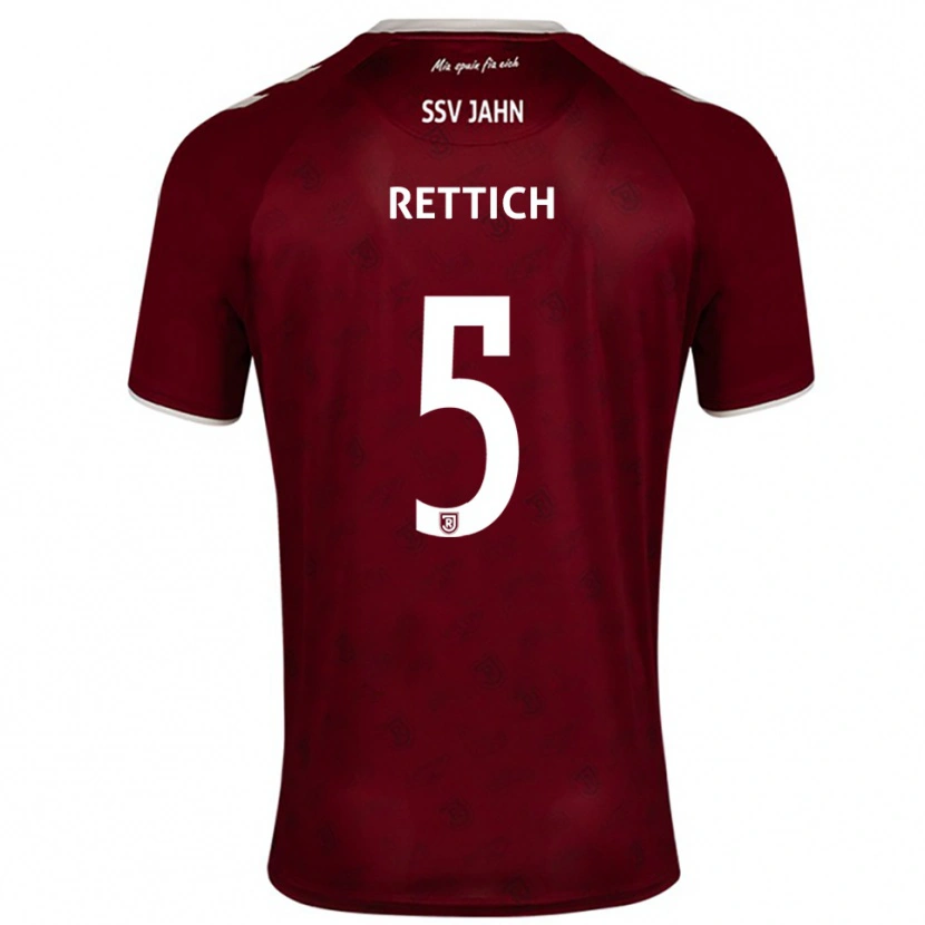 Danxen Herren Noa Rettich #5 Burgunder Weiß Auswärtstrikot Trikot 2025/26 T-Shirt Schweiz