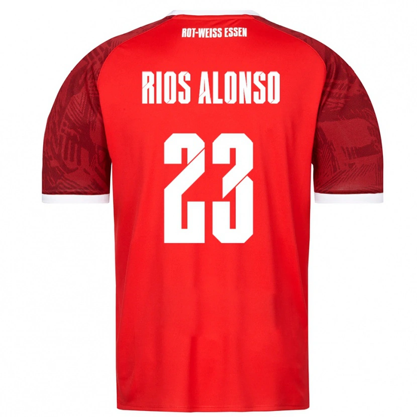 Danxen Herren José Enrique Ríos Alonso #23 Rot Burgunder Weiß Auswärtstrikot Trikot 2025/26 T-Shirt Schweiz