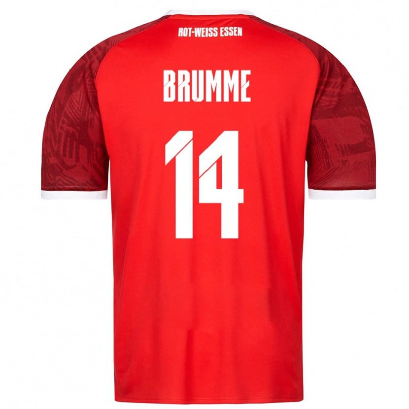 Danxen Herren Lucas Brumme #14 Rot Burgunder Weiß Auswärtstrikot Trikot 2025/26 T-Shirt Schweiz