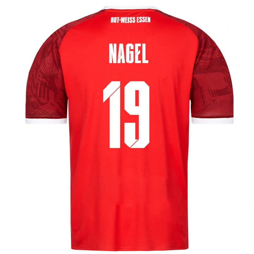 Danxen Herren Kjell-Luan Nagel #19 Rot Burgunder Weiß Auswärtstrikot Trikot 2025/26 T-Shirt Schweiz