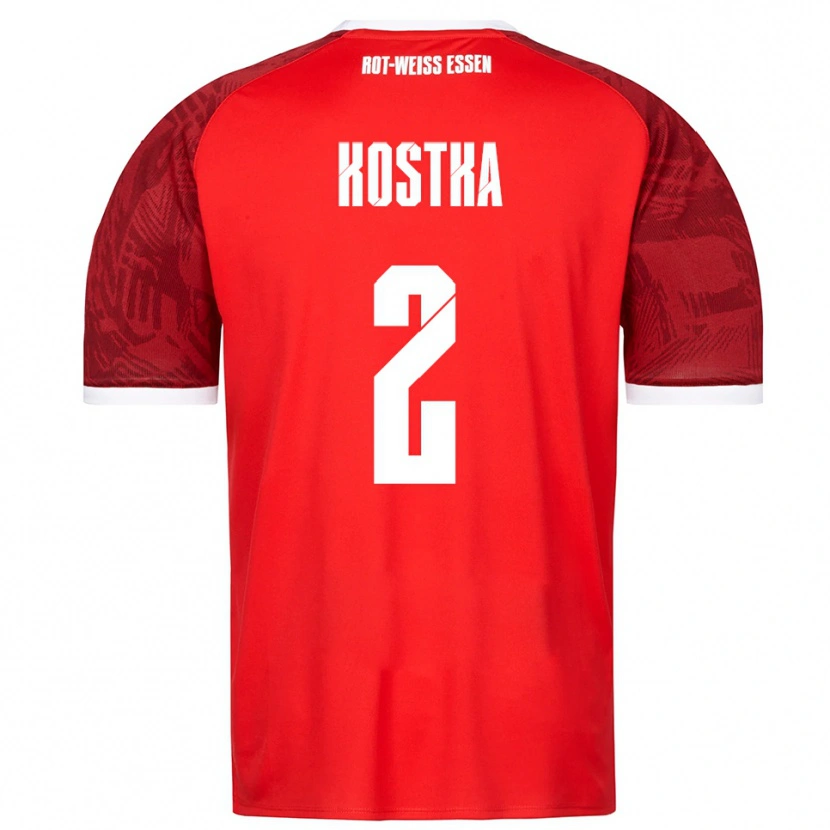 Danxen Herren Michael Kostka #2 Rot Burgunder Weiß Auswärtstrikot Trikot 2025/26 T-Shirt Schweiz