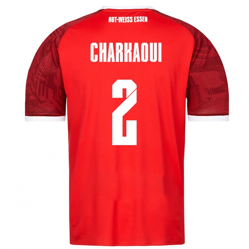 Danxen Herren Bilal Charkaoui #2 Rot Burgunder Weiß Auswärtstrikot Trikot 2025/26 T-Shirt Schweiz