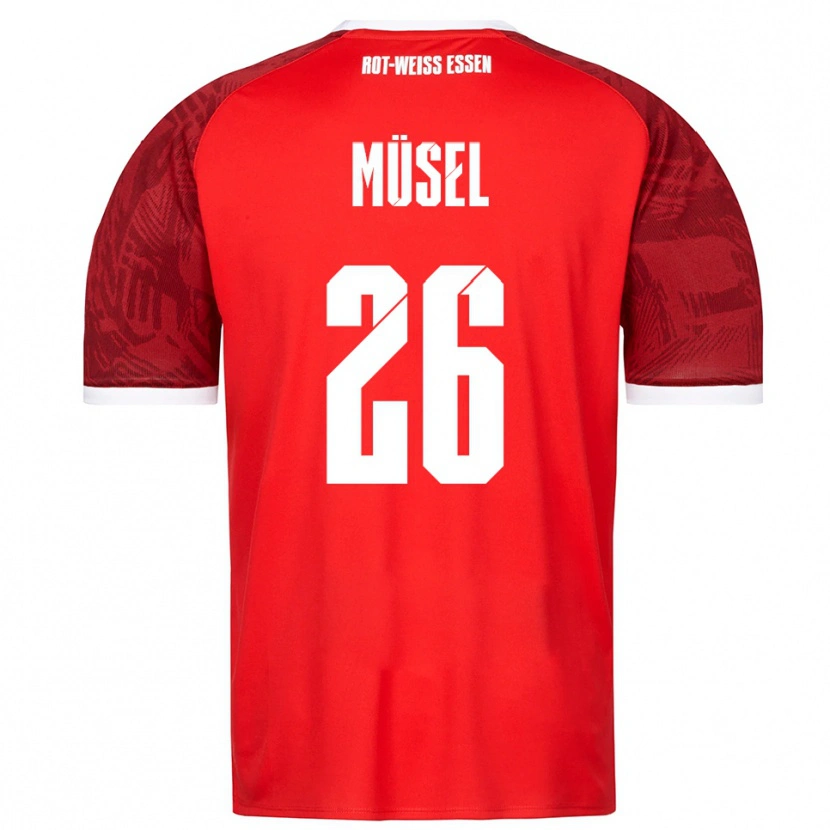 Danxen Herren Torben Müsel #26 Rot Burgunder Weiß Auswärtstrikot Trikot 2025/26 T-Shirt Schweiz