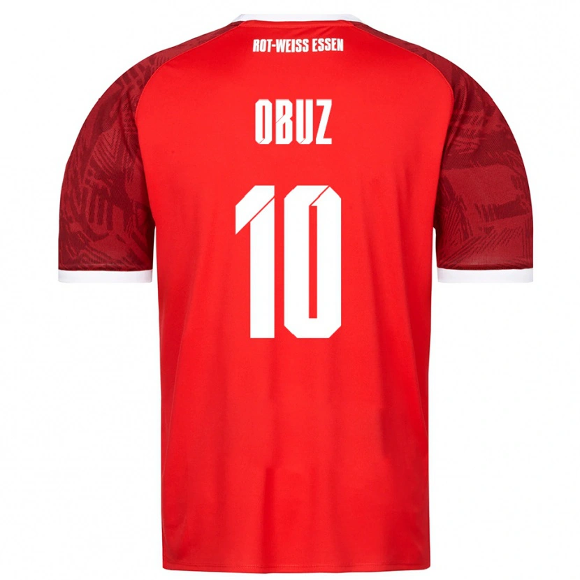 Danxen Herren Marvin Obuz #10 Rot Burgunder Weiß Auswärtstrikot Trikot 2025/26 T-Shirt Schweiz