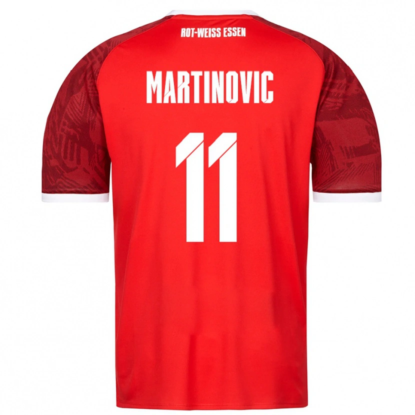 Danxen Herren Dominik Martinovic #11 Rot Burgunder Weiß Auswärtstrikot Trikot 2025/26 T-Shirt Schweiz