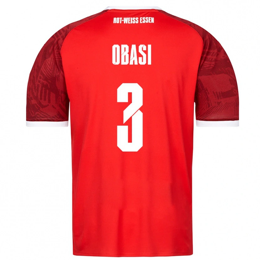 Danxen Herren Carrick Obasi #3 Rot Burgunder Weiß Auswärtstrikot Trikot 2025/26 T-Shirt Schweiz