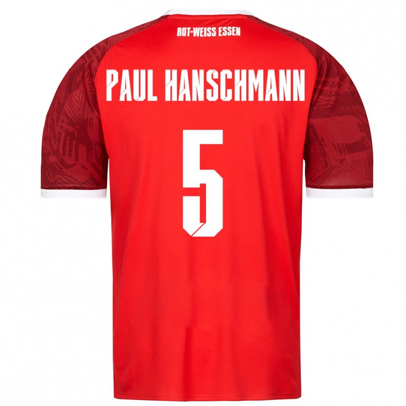 Danxen Herren Theodor Paul Hanschmann #5 Rot Burgunder Weiß Auswärtstrikot Trikot 2025/26 T-Shirt Schweiz