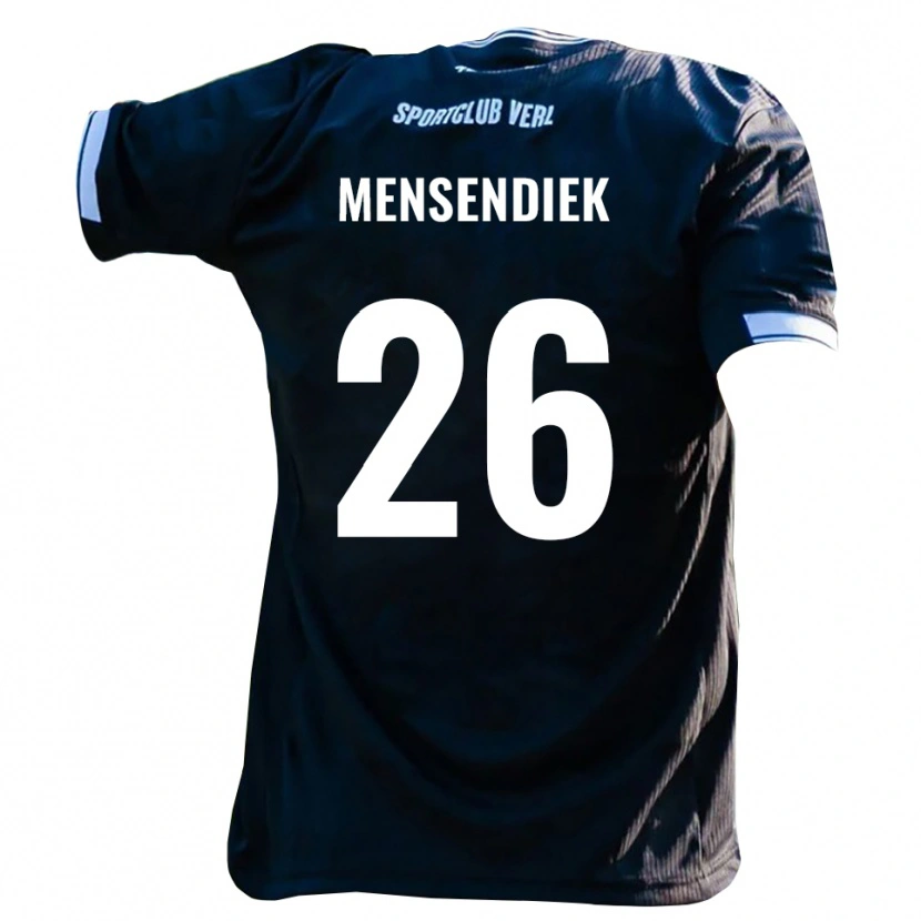 Danxen Herren Luis Mensendiek #26 Schwarz Weiß Auswärtstrikot Trikot 2025/26 T-Shirt Schweiz