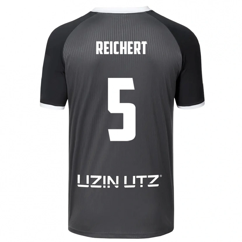 Danxen Herren Johannes Reichert #5 Grau Weiß Auswärtstrikot Trikot 2025/26 T-Shirt Schweiz
