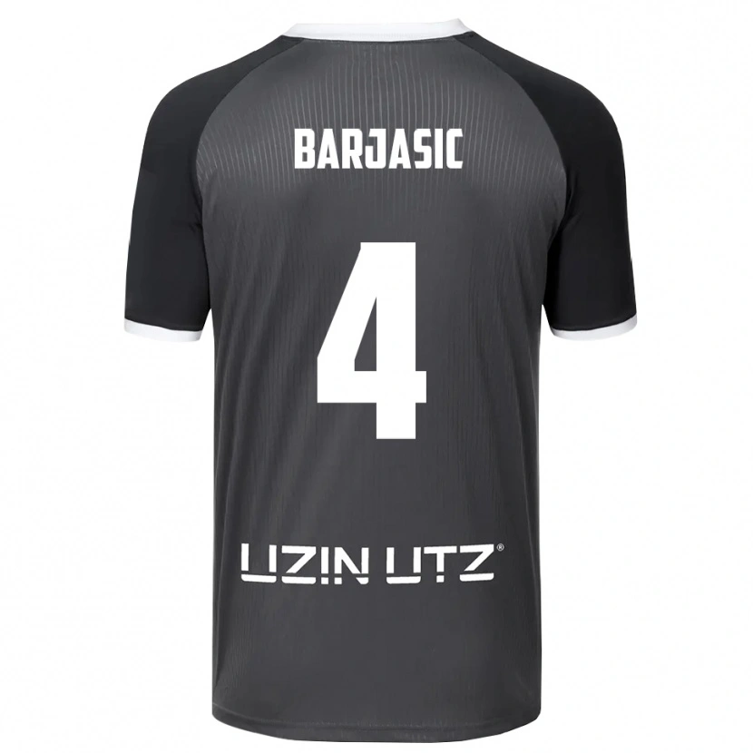 Danxen Herren Nikola Barjasic #4 Grau Weiß Auswärtstrikot Trikot 2025/26 T-Shirt Schweiz