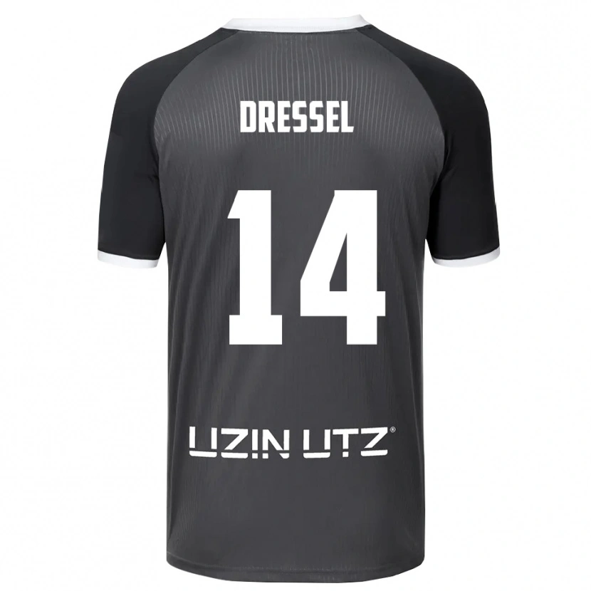 Danxen Herren Dennis Dressel #14 Grau Weiß Auswärtstrikot Trikot 2025/26 T-Shirt Schweiz