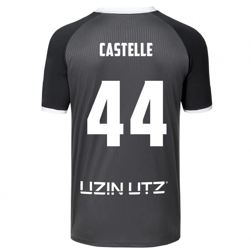 Danxen Herren Niklas Castelle #44 Grau Weiß Auswärtstrikot Trikot 2025/26 T-Shirt Schweiz