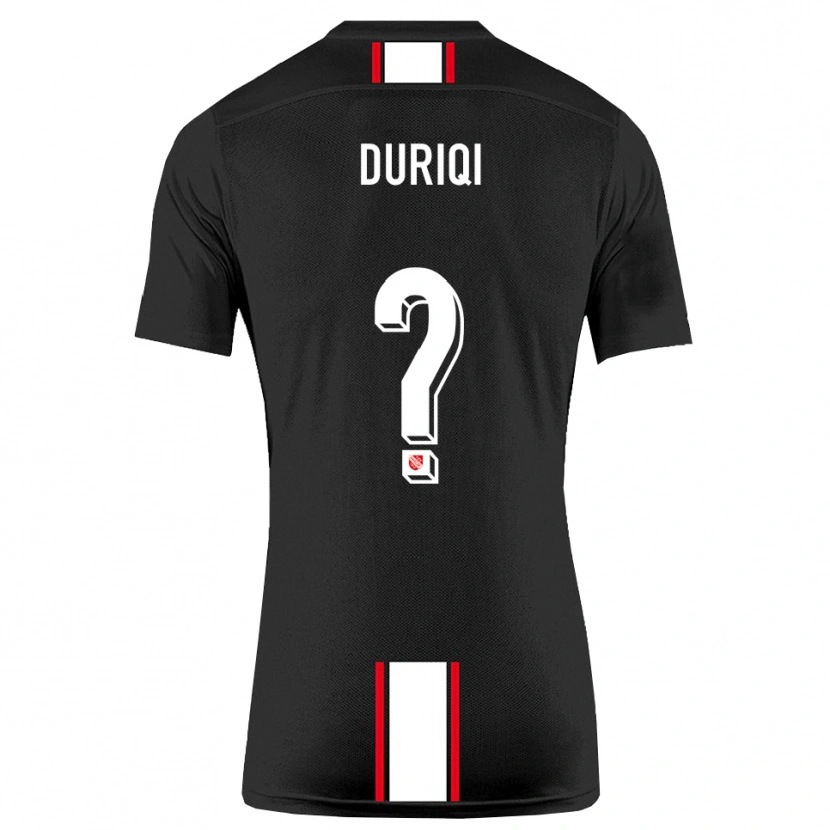 Danxen Herren Ledion Duriqi #0 Schwarz Weiß Auswärtstrikot Trikot 2025/26 T-Shirt Schweiz