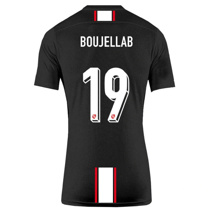 Danxen Herren Nassim Boujellab #19 Schwarz Weiß Auswärtstrikot Trikot 2025/26 T-Shirt Schweiz