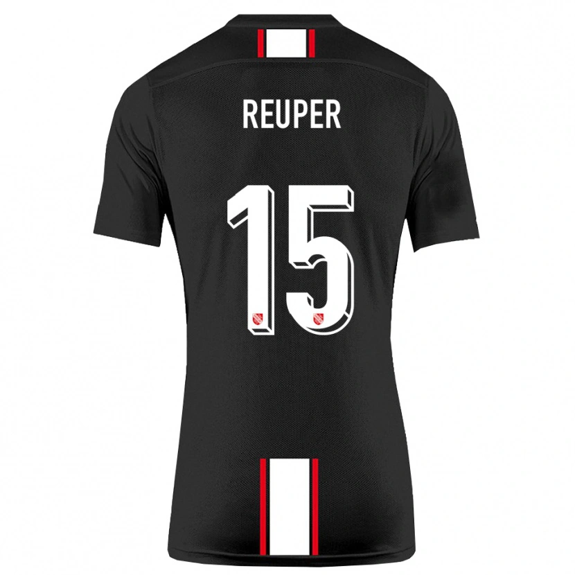 Danxen Herren Tim Reuper #15 Schwarz Weiß Auswärtstrikot Trikot 2025/26 T-Shirt Schweiz