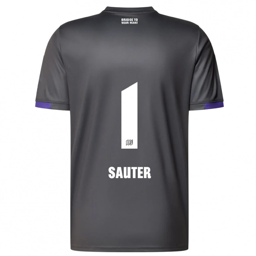 Danxen Herren Niklas Sauter #1 Grau Lila Auswärtstrikot Trikot 2025/26 T-Shirt Schweiz