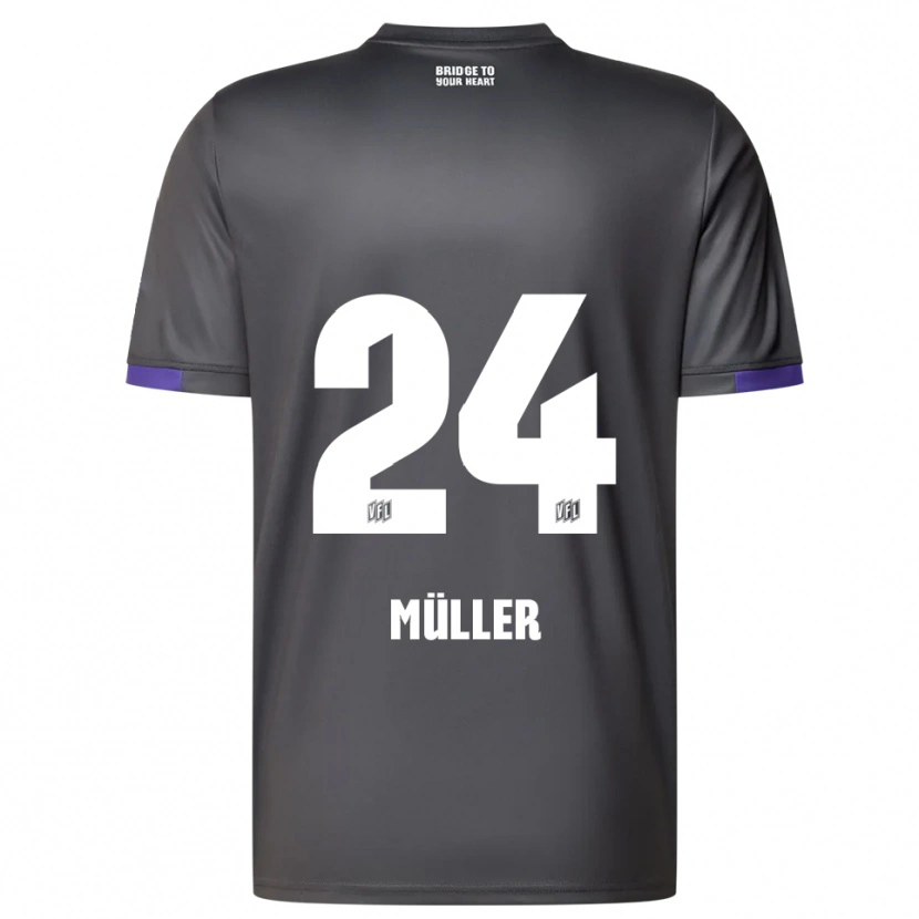 Danxen Herren Jannik Müller #24 Grau Lila Auswärtstrikot Trikot 2025/26 T-Shirt Schweiz