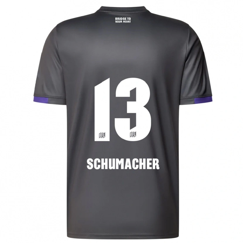 Danxen Herren Kevin Schumacher #13 Grau Lila Auswärtstrikot Trikot 2025/26 T-Shirt Schweiz