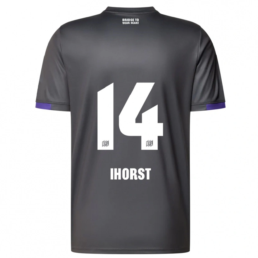 Danxen Herren Luc Ihorst #14 Grau Lila Auswärtstrikot Trikot 2025/26 T-Shirt Schweiz