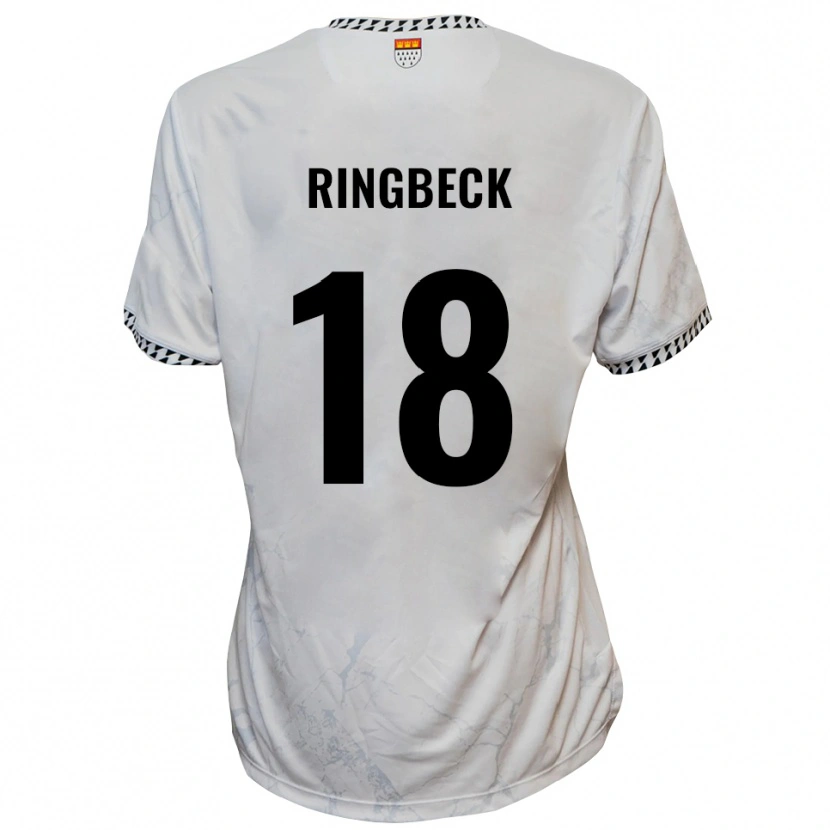 Danxen Herren Noah Ringbeck #18 Weiß Schwarz Auswärtstrikot Trikot 2025/26 T-Shirt Schweiz