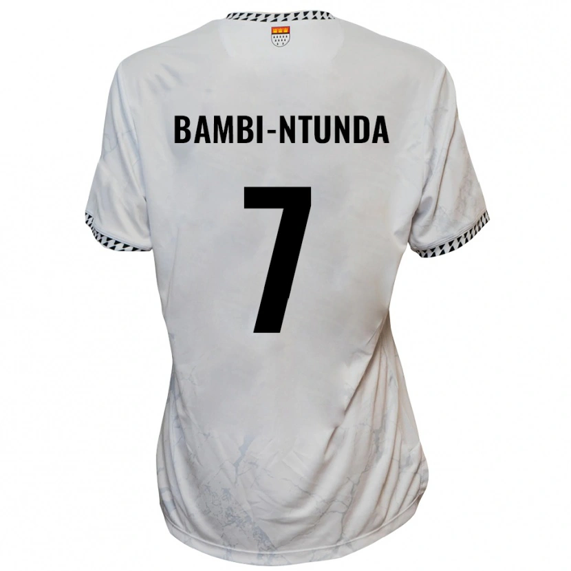 Danxen Herren Charles Bambi-Ntunda #7 Weiß Schwarz Auswärtstrikot Trikot 2025/26 T-Shirt Schweiz