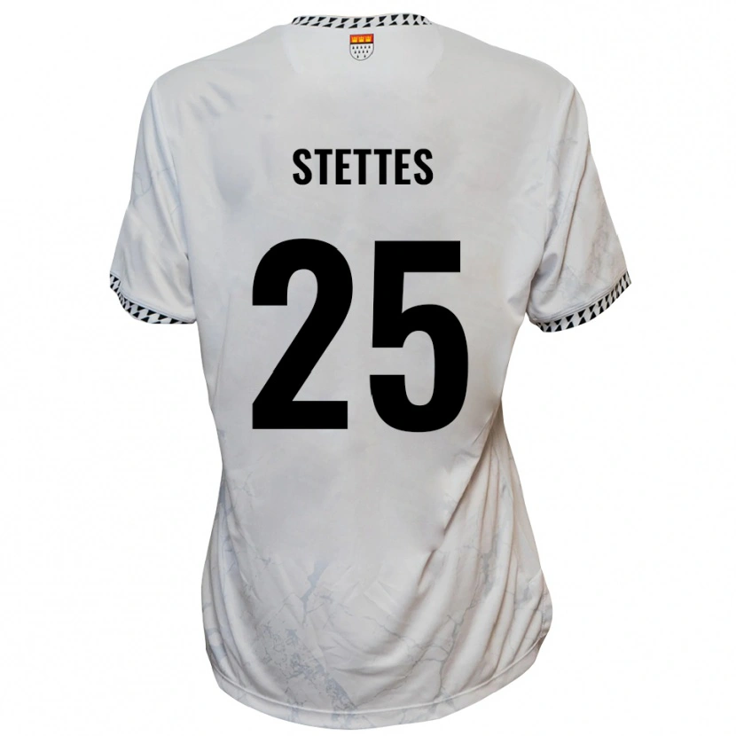 Danxen Herren Severin Stettes #25 Weiß Schwarz Auswärtstrikot Trikot 2025/26 T-Shirt Schweiz