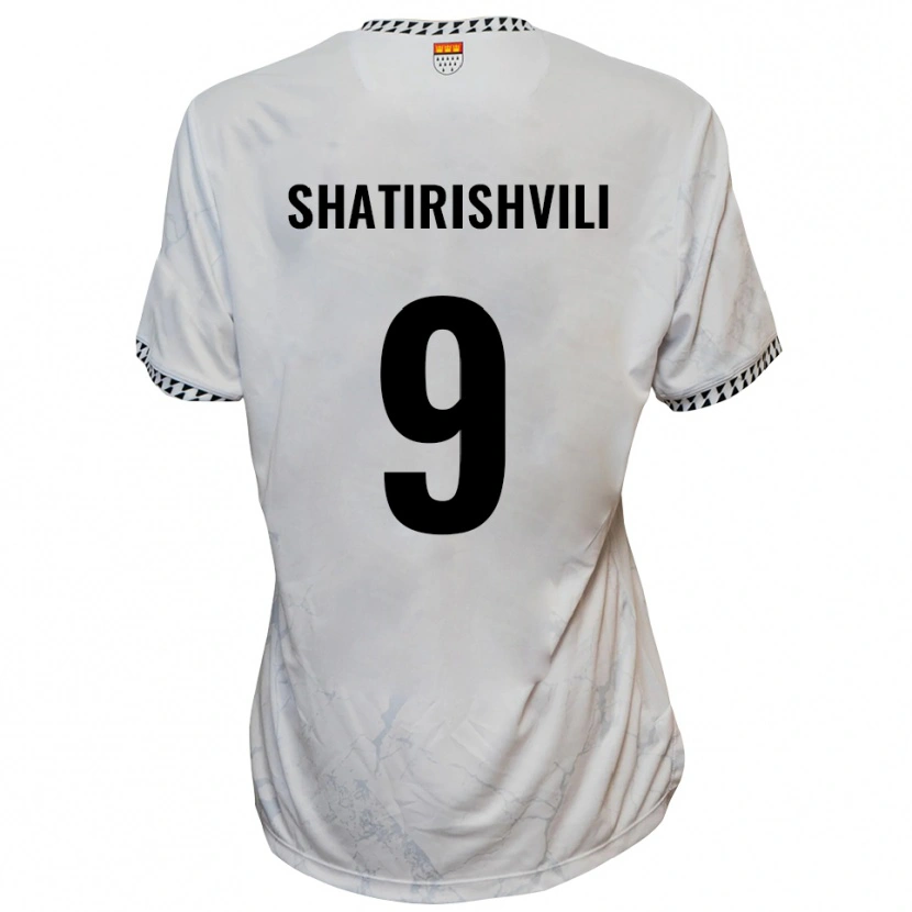 Danxen Herren Nika Shatirishvili #9 Weiß Schwarz Auswärtstrikot Trikot 2025/26 T-Shirt Schweiz