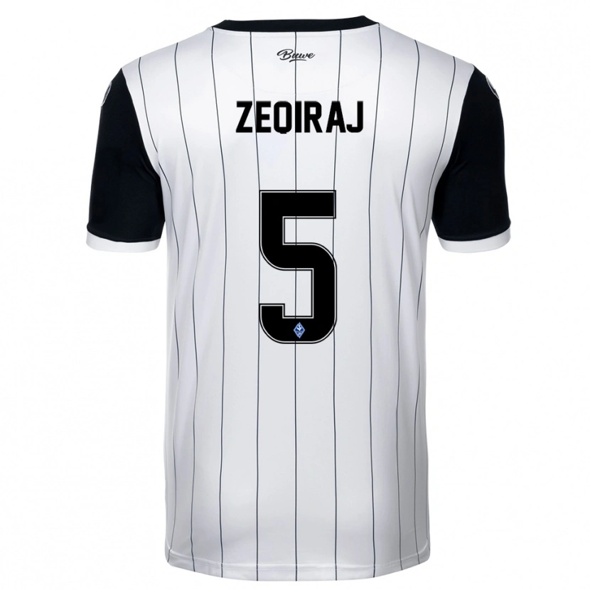 Danxen Herren Arlind Zeqiraj #5 Weiß Schwarz Auswärtstrikot Trikot 2025/26 T-Shirt Schweiz