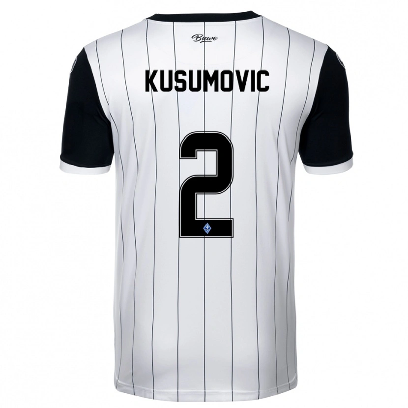 Danxen Herren Sami Kusumovic #2 Weiß Schwarz Auswärtstrikot Trikot 2025/26 T-Shirt Schweiz