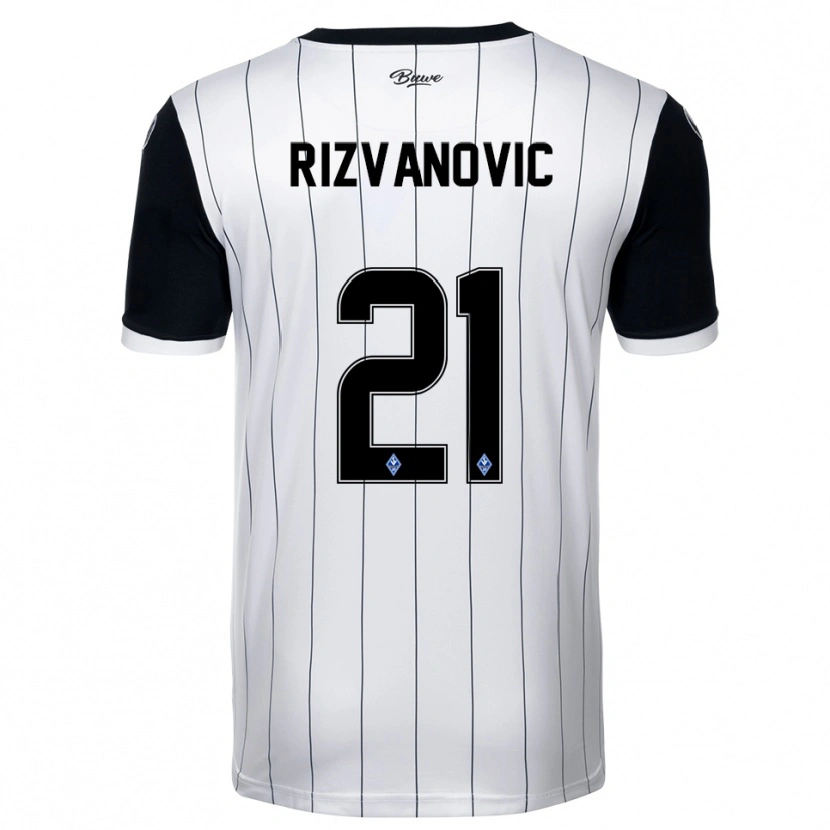 Danxen Herren Adnan Rizvanovic #21 Weiß Schwarz Auswärtstrikot Trikot 2025/26 T-Shirt Schweiz