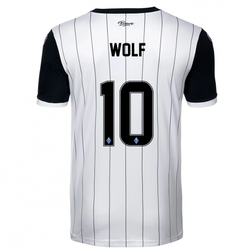 Danxen Herren Elias Wolf #10 Weiß Schwarz Auswärtstrikot Trikot 2025/26 T-Shirt Schweiz