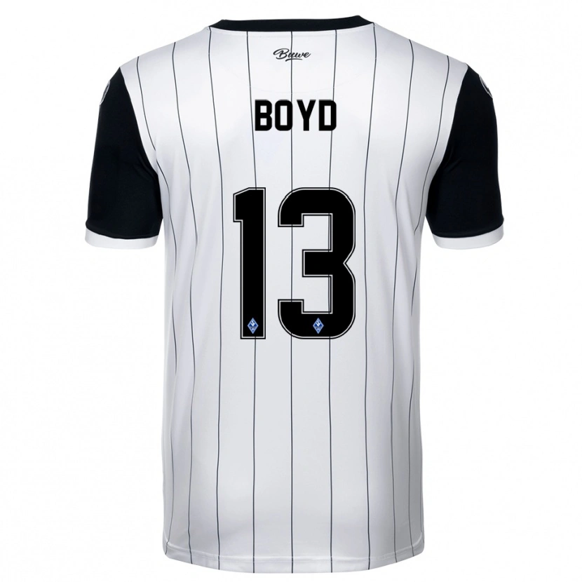 Danxen Herren Terrence Boyd #13 Weiß Schwarz Auswärtstrikot Trikot 2025/26 T-Shirt Schweiz