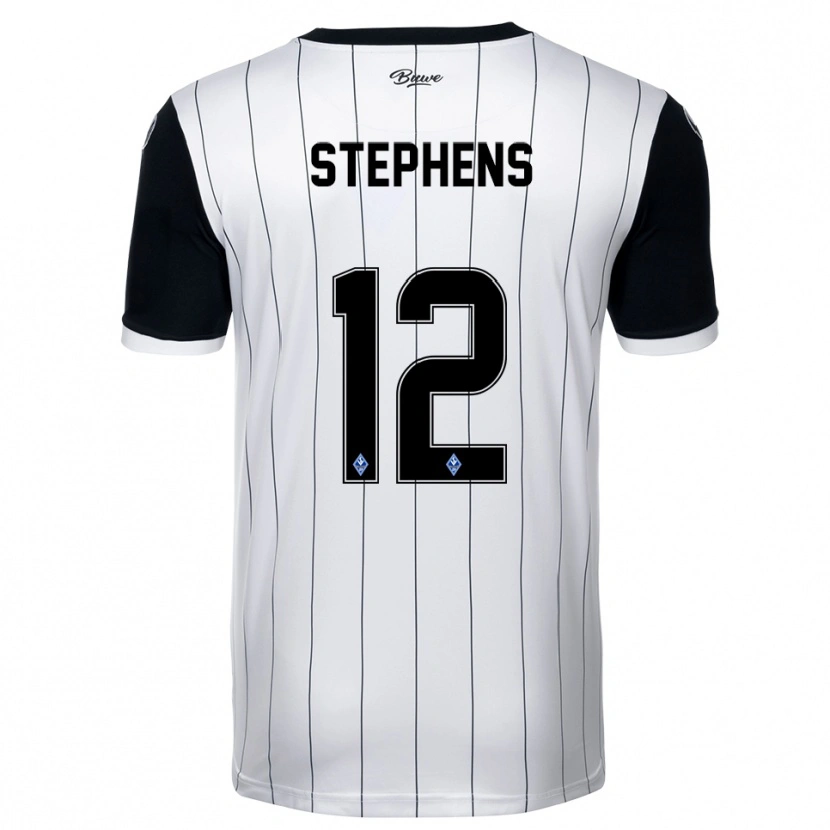 Danxen Herren Kaden Stephens #12 Weiß Schwarz Auswärtstrikot Trikot 2025/26 T-Shirt Schweiz